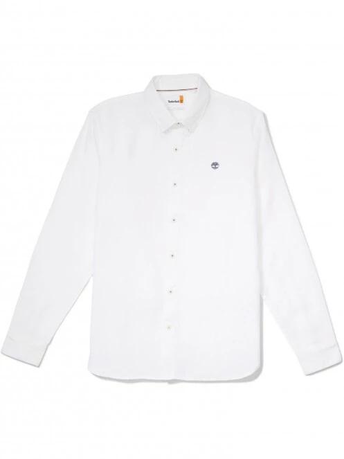 Timberland LS Linen Shirt férfi hosszú ujjú ing fehér színben 6