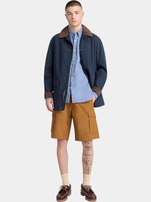 Timberland Linen Shirt férfi hosszú ujjú ing kék színben 4