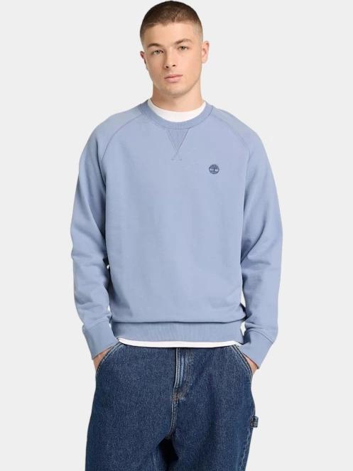 Timberland Loopback Crew Neck Sweatshirt férfi pulóver világoskék színben 2
