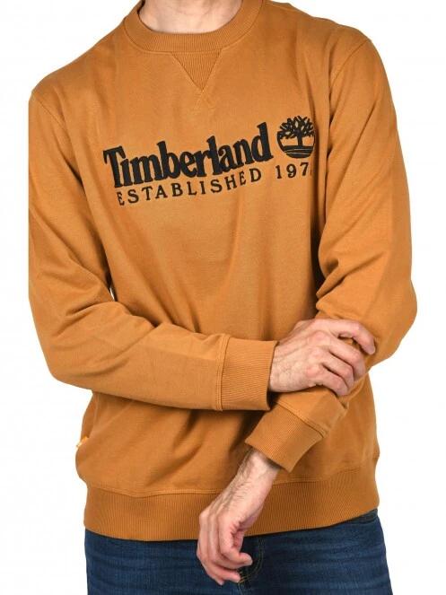 Timberland Est1973 Crew Sweats férfi pulóver sárga színben 5