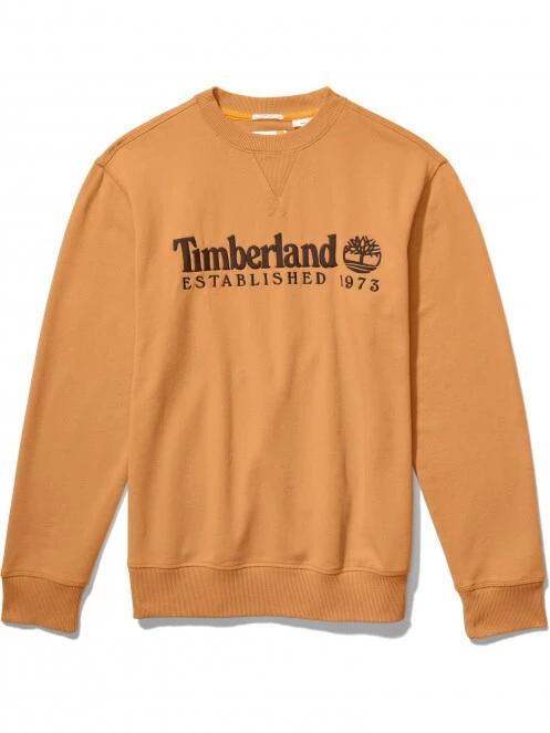 Timberland Est1973 Crew Sweats férfi pulóver sárga színben 6