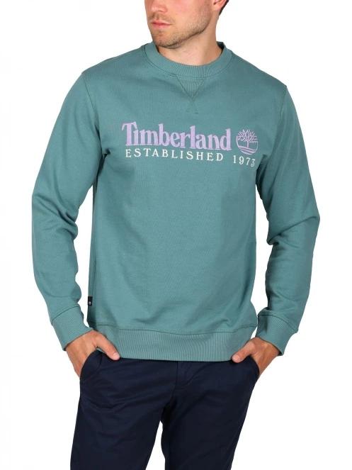 Timberland Embroidery Logo Crew Neck Sweats férfi pulóver zöld színben 2