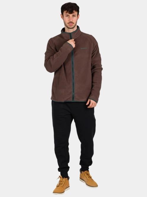 Timberland Polartec 100 Full Zip Fleece férfi polár pulóver barna színben 5