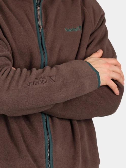 Timberland Polartec 100 Full Zip Fleece férfi polár pulóver barna színben 7