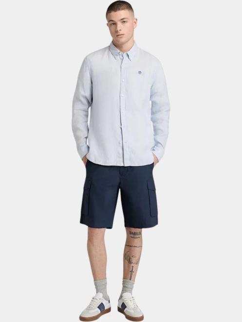 Timberland Poplin Cargo Short férfi oldalzsebes rövidnadrág sötétkék színben 4