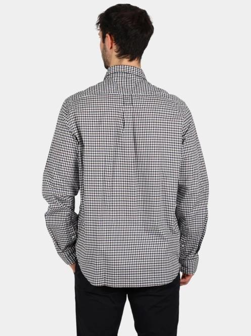 Timberland Stretch Poplin Gingham Shirt férfi hosszú ujjú ing barna színben 4