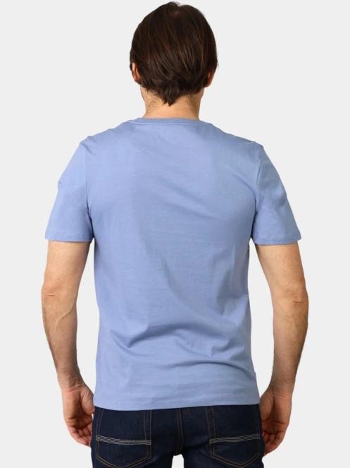 Timberland Linear Logo Short Sleeve Tee férfi rövid ujjú póló világoskék színben 4