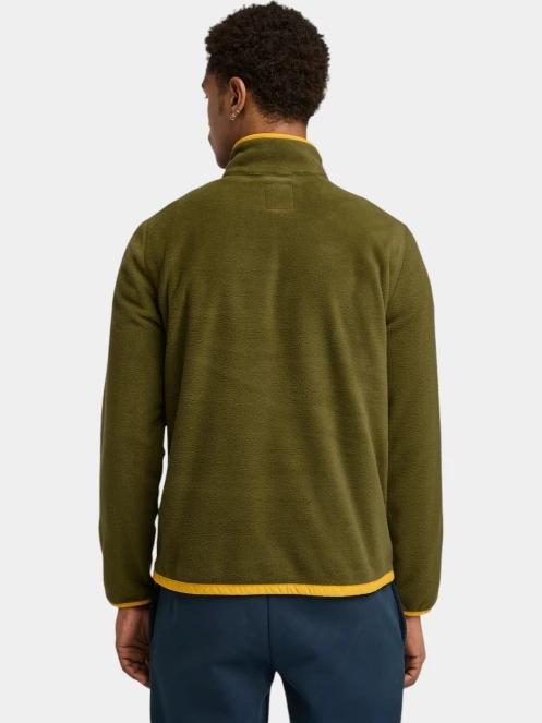 Timberland 1/4 Zip Polar Fleece férfi polár pulóver oliva színben 3