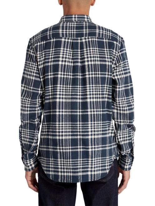 Timberland Ls Heavy Flannel Check Shirt Regular férfi hosszú ujjú ing sötétkék színben 3