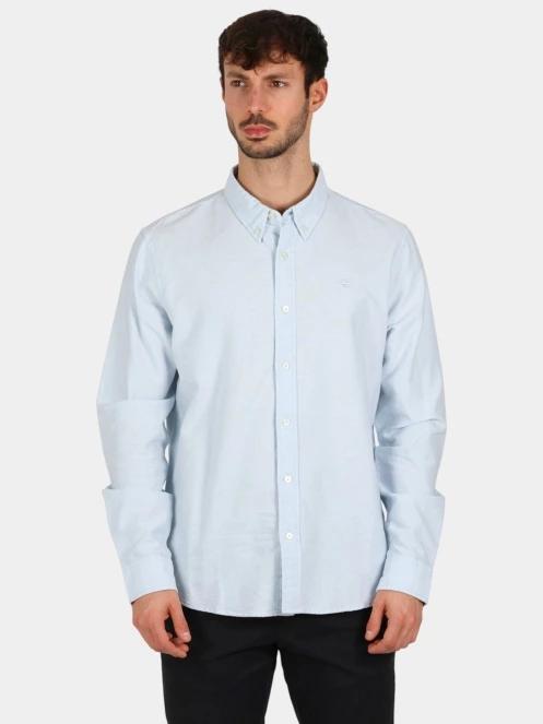 Timberland Oxford Shirt férfi hosszú ujjú ing világoskék színben 2