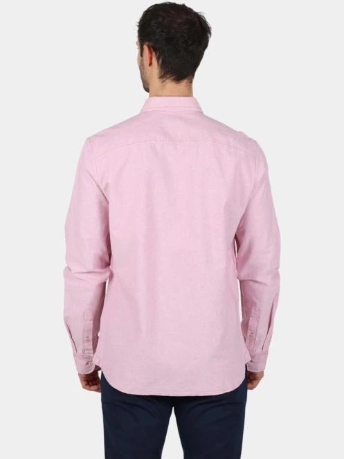 Timberland Oxford Shirt férfi hosszú ujjú ing rózsaszín színben 4