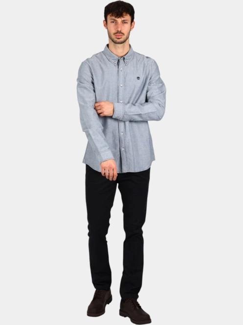 Timberland Oxford Shirt férfi hosszú ujjú ing kék színben 5