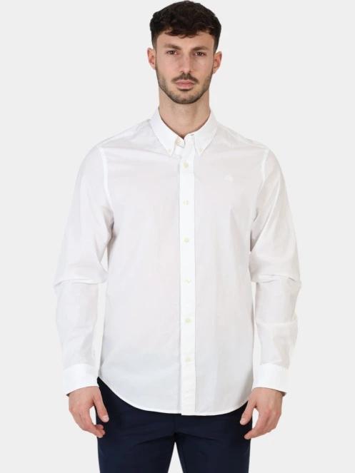 Timberland Long Sleeve Stretch Poplin Shirt férfi hosszú ujjú ing fehér színben 2