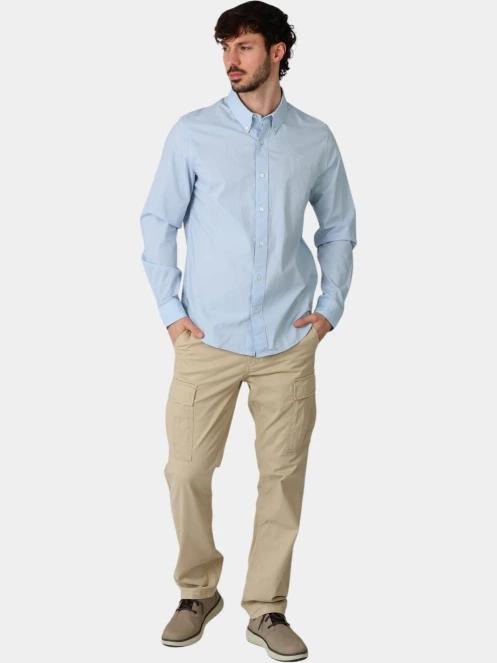 Timberland Long Sleeve Stretch Poplin Shirt férfi hosszú ujjú ing világoskék színben 5