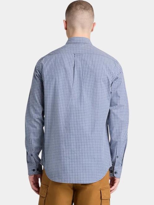 Timberland Micro Plaid Poplin Shirt férfi hosszú ujjú ing kék színben 3