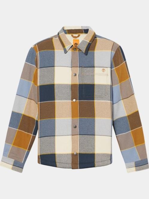 Timberland Sherpa Lined Plaid Overshirt férfi átmeneti kabát multikolor színben 7