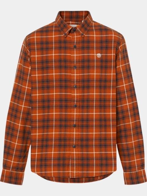 Timberland Solucell Plaid Shirt férfi hosszú ujjú ing barna színben 6