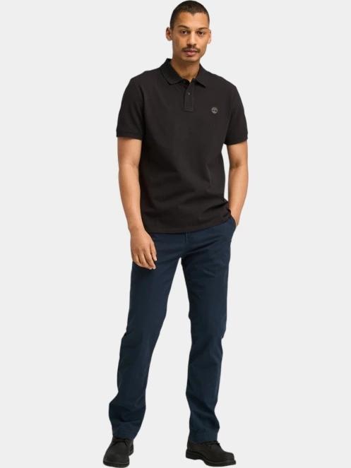 Timberland Pique Short Sleeve Polo férfi galléros póló fekete színben 4