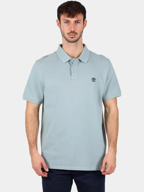 Timberland Pique Short Sleeve Polo férfi galléros póló szürke színben 2