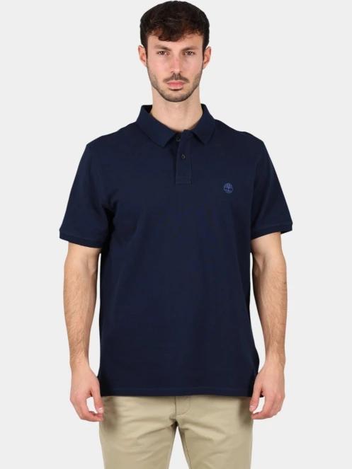 Timberland Pique Short Sleeve Polo férfi galléros póló sötétkék színben 2