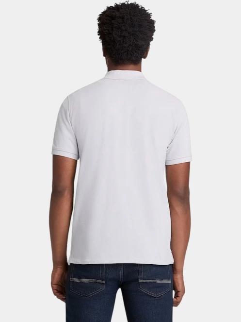 Timberland Pique Short Sleeve Polo férfi galléros póló szürke színben 3