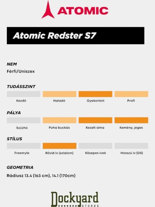 Atomic Redster S7 + Mi 12 Gw síléc piros színben 9