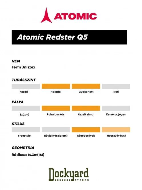 Atomic Redster Q5 + M 10 Gw férfi síléc narancssárga színben 12