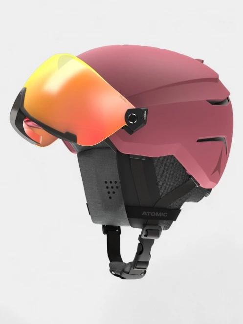 Atomic Savor Visor Stereo bukósisak bordó színben 4