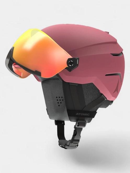 Atomic Savor Visor Stereo bukósisak bordó színben 4