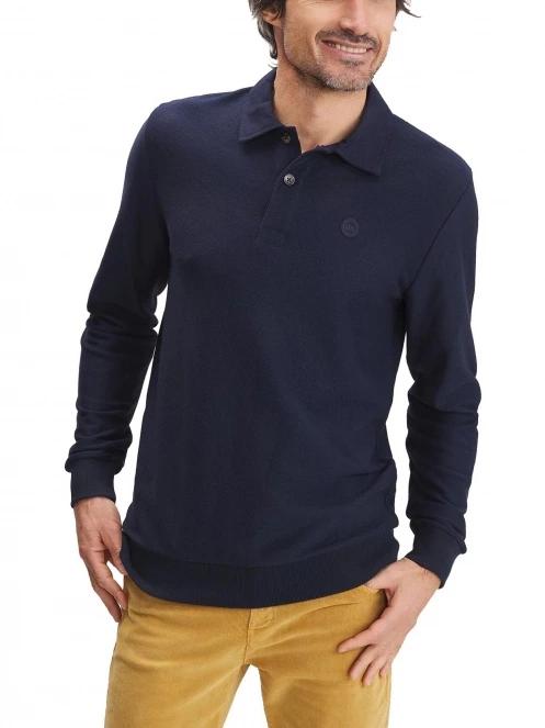 TBS Aurinpol férfi hosszú ujjú póló sötétkék színben 2