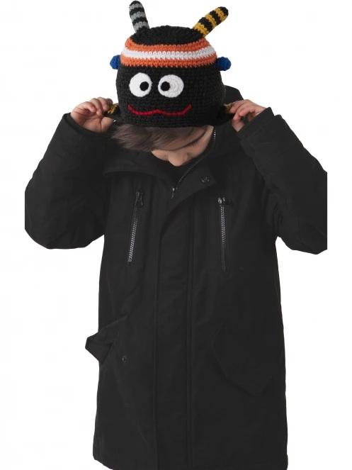 Barts Monster Beanie kötött sapka fekete színben 4