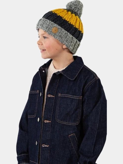 Barts Wilhelm Beanie Boys bojtos sapka szürke színben 4