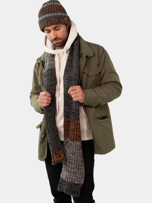 Barts Akotan Scarf férfi sál oliva színben 4