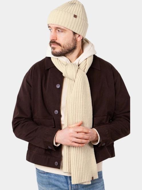 Barts Wyon Scarf férfi sál homok színben 4