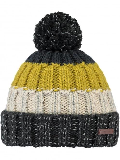 Barts Wilhelm Beanie férfi bojtos sapka sárga színben 2