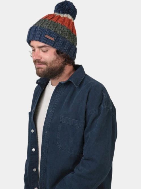 Barts Wilhelm Beanie férfi bojtos sapka kék színben 3