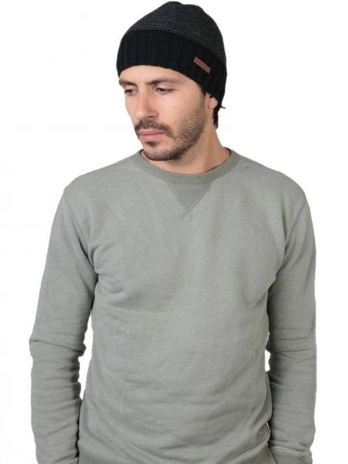 Barts David Beanie férfi kötött sapka fekete színben 3