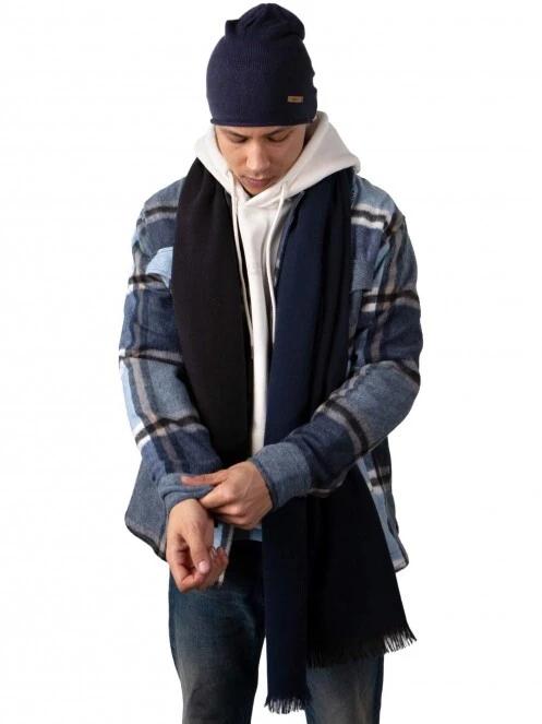 Barts Nordh Scarf férfi sál sötétkék színben 3