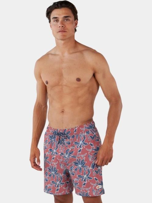 Barts Pego Shorts férfi fürdőnadrág piros színben 3