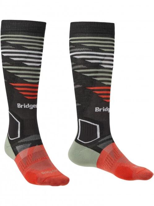 Bridgedale Lightweight Merino Endurance Over Calf férfi sízokni fekete színben 2