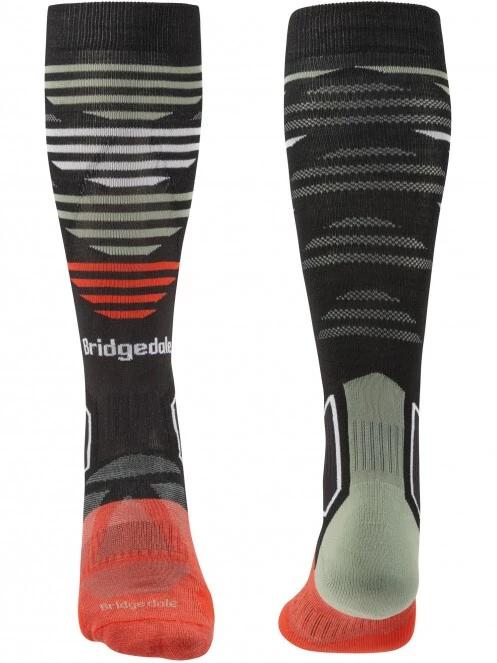 Bridgedale Lightweight Merino Endurance Over Calf férfi sízokni fekete színben 3