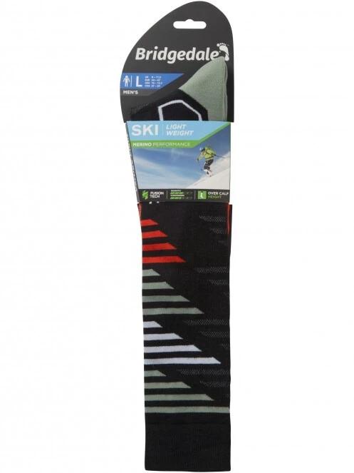 Bridgedale Lightweight Merino Endurance Over Calf férfi sízokni fekete színben 5