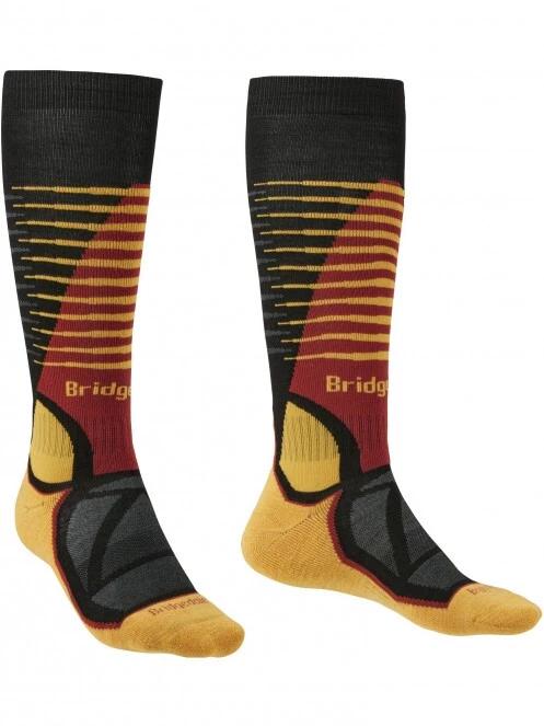 Bridgedale Midweight Merino Endurance Over Calf férfi sízokni fekete színben 2