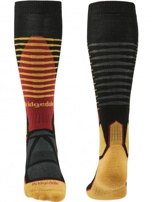 Bridgedale Midweight Merino Endurance Over Calf férfi sízokni fekete színben 3