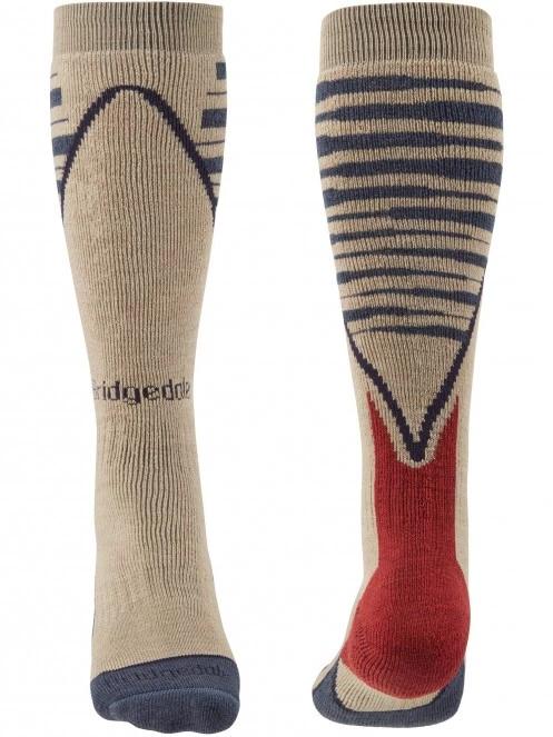 Bridgedale Midweight + Merino Endurance Over Calf férfi sízokni homok színben 3