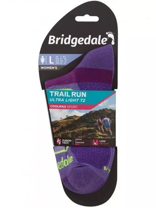 Bridgedale Ultralight T2 Coolmax Sport Low Wmn női túrazokni magenta színben 4