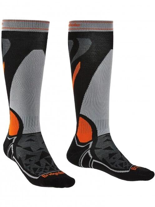 Bridgedale Midweight Merino Endurance Over Calf férfi sízokni szürke színben 2