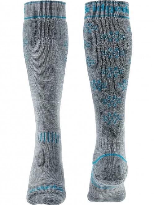 Bridgedale Midweight + Merino Endurance Over Calf női sízokni szürke színben 3