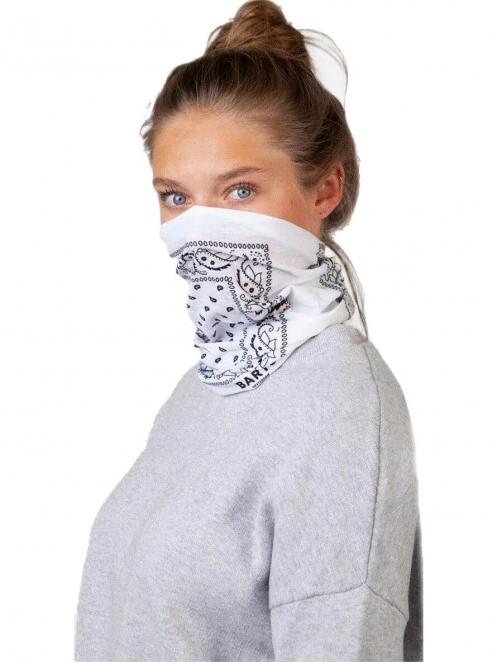 Barts Multicol Paisley csősál fehér színben 3