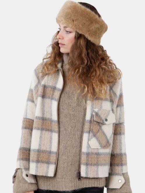 Barts Fur Headband női fejpánt barna színben 4